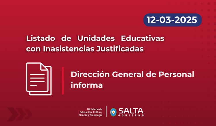 Listado de Unidades Educativas con Inasistencias Justificadas Imagen: Listado de Unidades Educativas con Inasistencias Justificadas