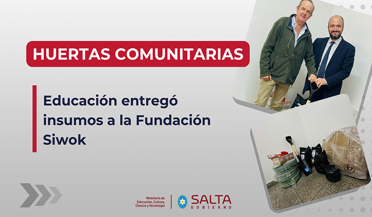 Educación entregó insumos a la Fundación Siwok para huertas comunitarias Imagen: Educación entregó insumos a la Fundación Siwok para huertas comunitarias