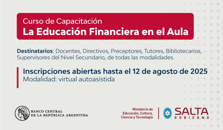Imagen: Cursos de Capacitación la Educación Financiera en el Aula