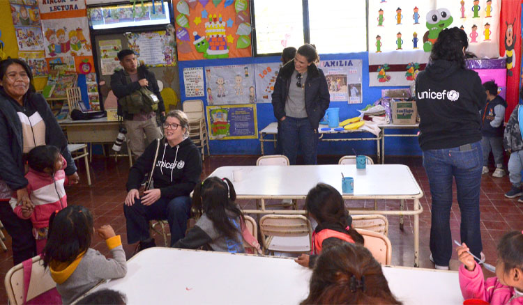 Educación junto a UNICEF recorren escuelas del norte provincial