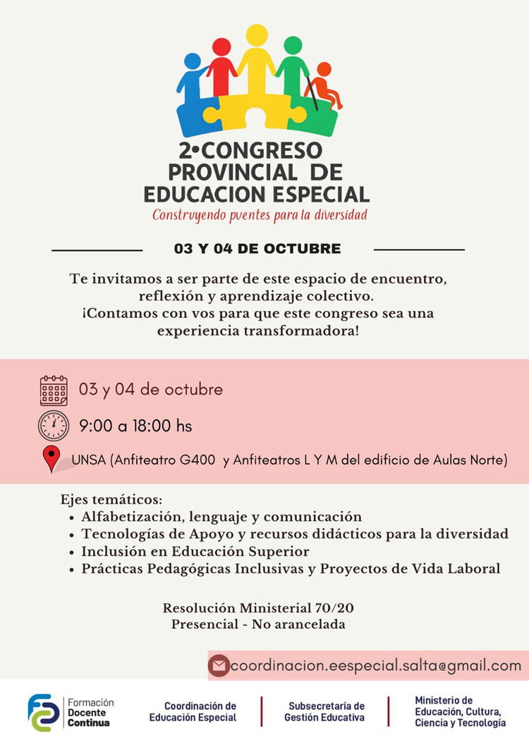Se llevará a cabo el 2º Congreso de Educación Especial Imagen: Se llevará a cabo el 2º Congreso de Educación Especial