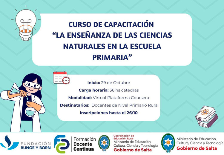 Curso 'La enseñanza de las Ciencias Naturales en la escuela primaria' Imagen: 'La enseñanza de las Ciencias Naturales en la escuela primaria'