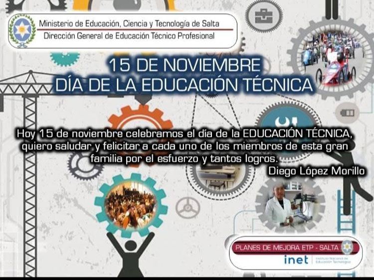 15 de noviembre día de la Educación Técnica 15 de noviembre día de la Educación Técnica